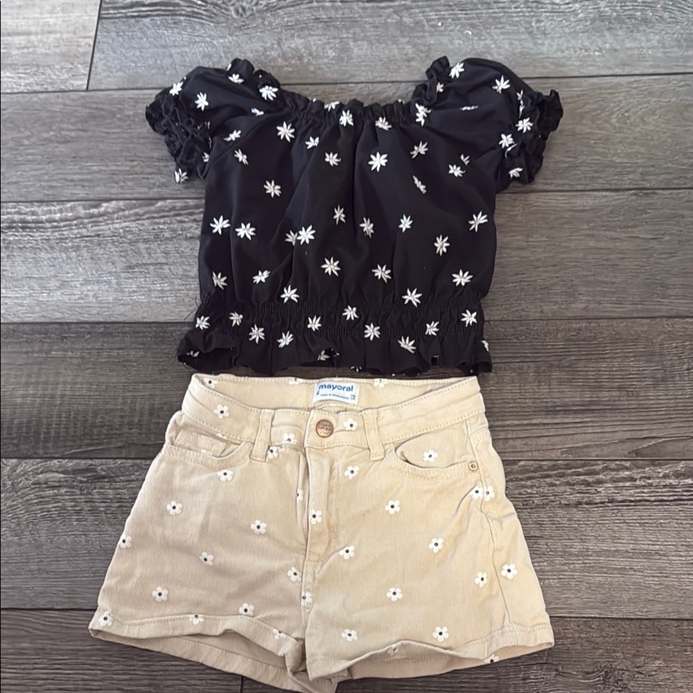 Mayoral Floral Outfit